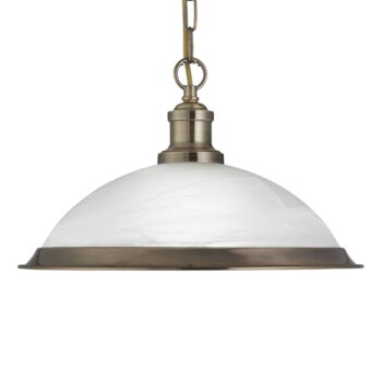 Sklenená závesná lampa Bistro, 1pl, antická mosadz - Image 4
