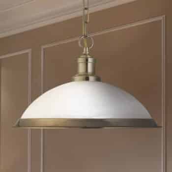 Sklenená závesná lampa Bistro, 1pl, antická mosadz - Image 3