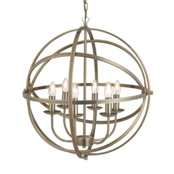 Pôvabná závesná lampa Orbit dizajn klietka