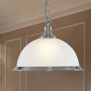 Závesná lampa American Diner striebro satin 1-pl. - Image 2