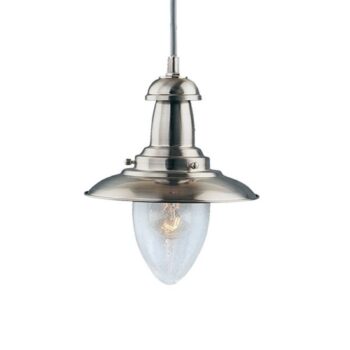 Závesná lampa Fisherman Ø 18cm striebro satinované