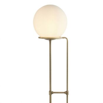 Stojaca lampa Sphere antická mosadz sklenená guľa - Image 2
