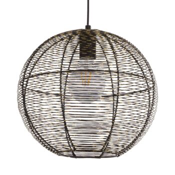 Závesná lampa Weave tienidlo klietka čierna/zlatá - Image 2
