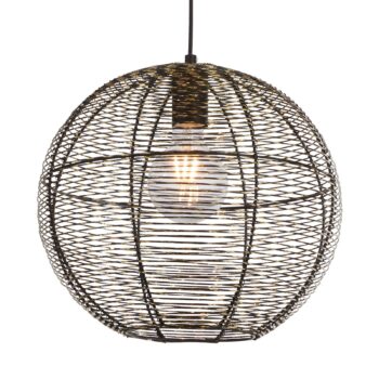 Závesná lampa Weave tienidlo klietka čierna/zlatá