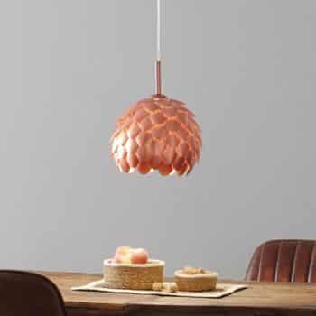 Závesná lampa Artichoke, medená metalická