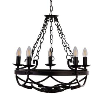 Visiaci luster Cartwheel III, 5-plameňový, Ø 54 cm - Image 2