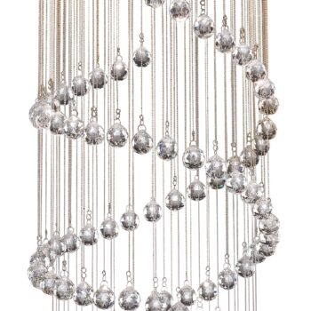 Závesná lampa Hallway sklo krištáľový záves 80 cm - Image 2