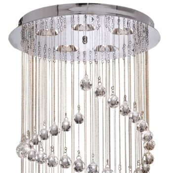 Závesná lampa Hallway sklo krištáľový záves 80 cm