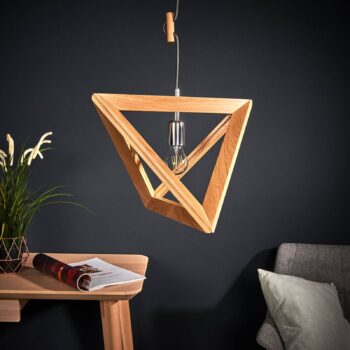 Drevená závesná lampa Trigonon - Image 4