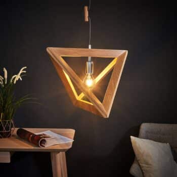Drevená závesná lampa Trigonon - Image 3