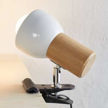 Malá upínacia lampa Clampspots s dubovým drevom - Image 3