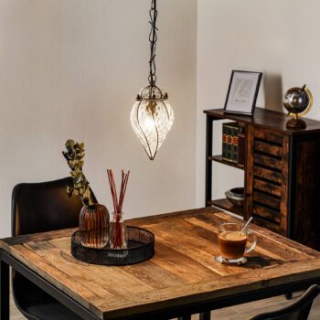 Závesná lampa Goccia ručne fúkaná číra 15 cm - Image 2