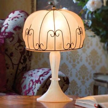 Ručne vyrobená stolná lampa MEDUSA, jantárová - Image 2