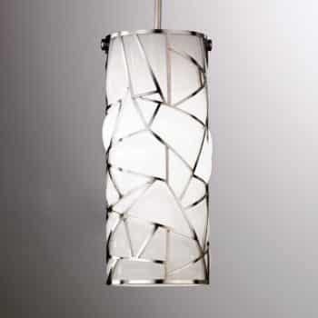 Biela závesná lampa Orione v umeleckom dizajne - Image 2