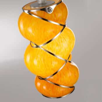 Vznešená závesná lampa Orione, oranžová - Image 4