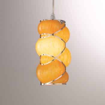 Vznešená závesná lampa Orione, oranžová - Image 3