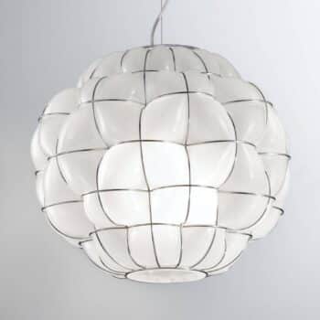 Závesná lampa Pouff v bielej a ušľachtilej oceli - Image 3