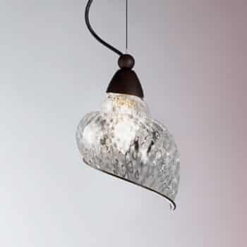 Závesná lampa Chiocciola číre sklenené tienidlo - Image 3