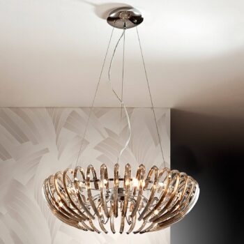 Závesná lampa Ariadna krištáľ šampanské 66 cm - Image 4
