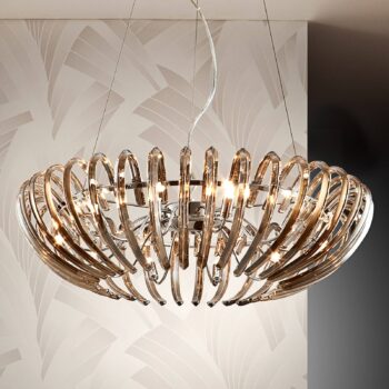 Závesná lampa Ariadna krištáľ šampanské 66 cm - Image 3