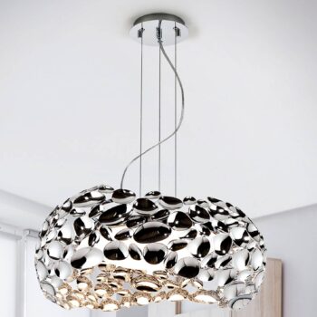 Závesné LED svietidlo Narisa 47 cm lesklý chróm - Image 4