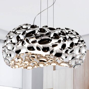 Závesné LED svietidlo Narisa 47 cm lesklý chróm - Image 3