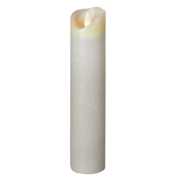 LED sviečka Shine, Ø 5 cm, sivá, V22,5 cm