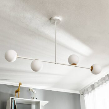 Závesná lampa Gama 5, 5-plameňová, čierna