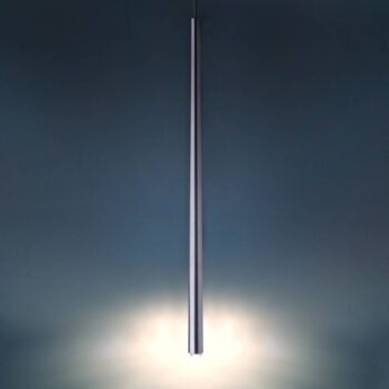 Závesná lampa Sopel 1, kužeľovitá, strieborná