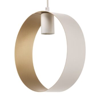Závesná lampa Hula, 1-plameňová, biela/zlatá