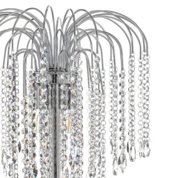 Stojaca lampa Pioggia krištáľový dážď, chróm - Image 2