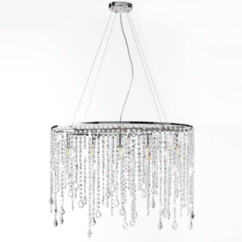 Závesná lampa Laila s krištáľovým závesom, 5-pl. - Image 2