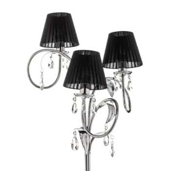 Stojaca lampa Jacqueline, troj-plameňová, čierna - Image 2