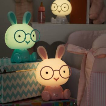 Stolná LED lampa Bunny pre detskú izbu, ružová - Image 2