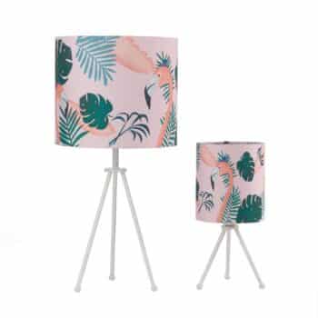 Stolná lampa Plameniak s textilným tienidlom 57 cm - Image 2