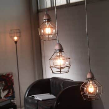 Závesná lampa Spider s 3 klietkovými tienidlami - Image 2
