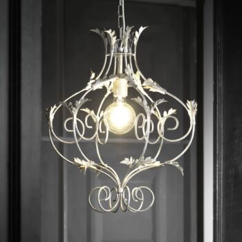 Závesná lampa Contessa, biela