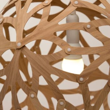 david trubridge Floral závesná lampa Ø40cm karamel