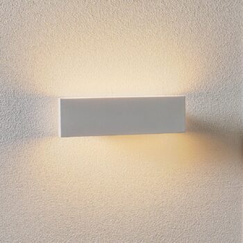 Nástenná LED lampa Concha 28 cm, biela
