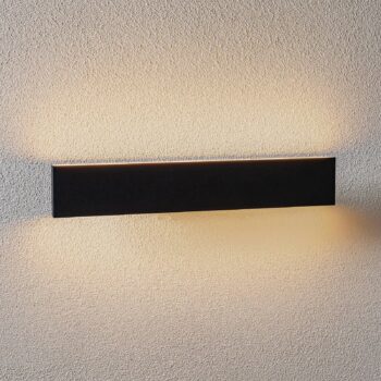 Nástenná LED lampa Concha 47 cm, antracitová