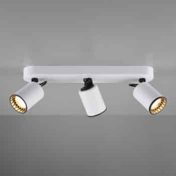 Stropná lampa Pago, 3 zdroje, biela