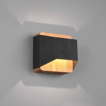 Nástenné LED svetlo Arino, čierna, šírka 12,2 cm