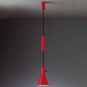 TECNOLUMEN Eleu – závesné LED svietidlo červené - Image 4
