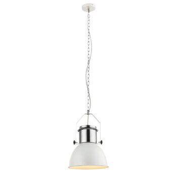Závesná lampa Kutum, biela, chróm - Image 2