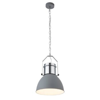 Závesná lampa Kutum, sivá, chróm - Image 2