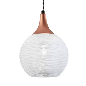 Biela sklenená závesná lampa Fiona, 1-plameňová - Image 3