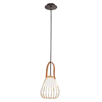 Závesná lampa Levik so zlatou klietkou Ø 18 cm - Image 2