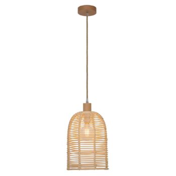 Závesná lampa Bell z dreva - Image 2