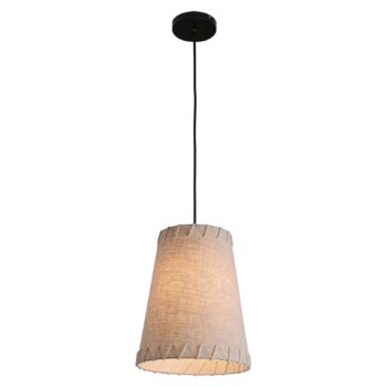 Závesná lampa Timor, textil, béžová - Image 2