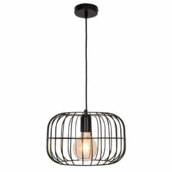 Závesná lampa Zenith v tvare klietky, čierna - Image 2
